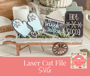 Hot Cocoa Inserts For Interchangeable Wheelbarrow SVG Laser Cut File