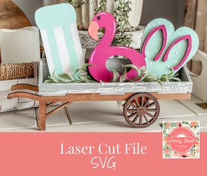 Summer Inserts For Interchangeable Wheelbarrow SVG Laser Cut File