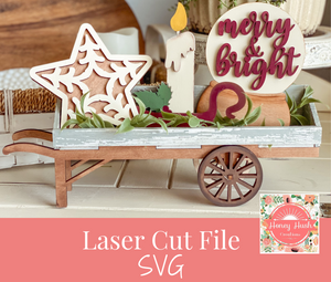 Christmas Inserts For Interchangeable Wheelbarrow SVG Laser Cut File