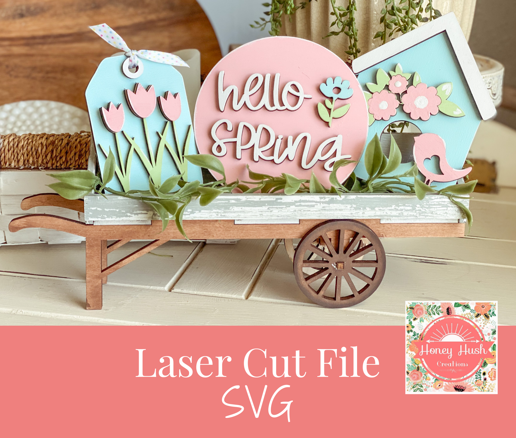 Spring Inserts For Interchangeable Wheelbarrow SVG Laser Cut File