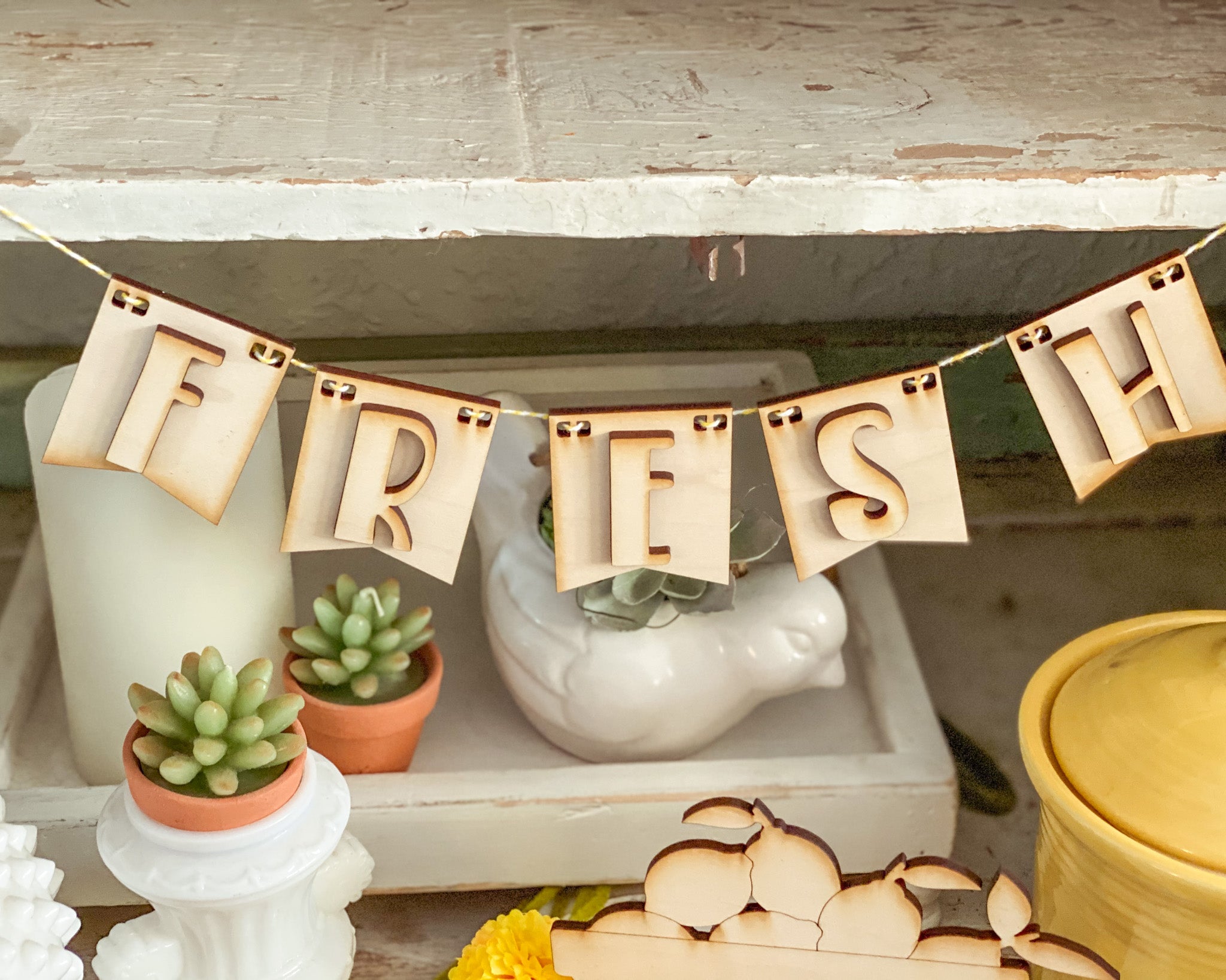 DIY Lemon Tiered Tray Set