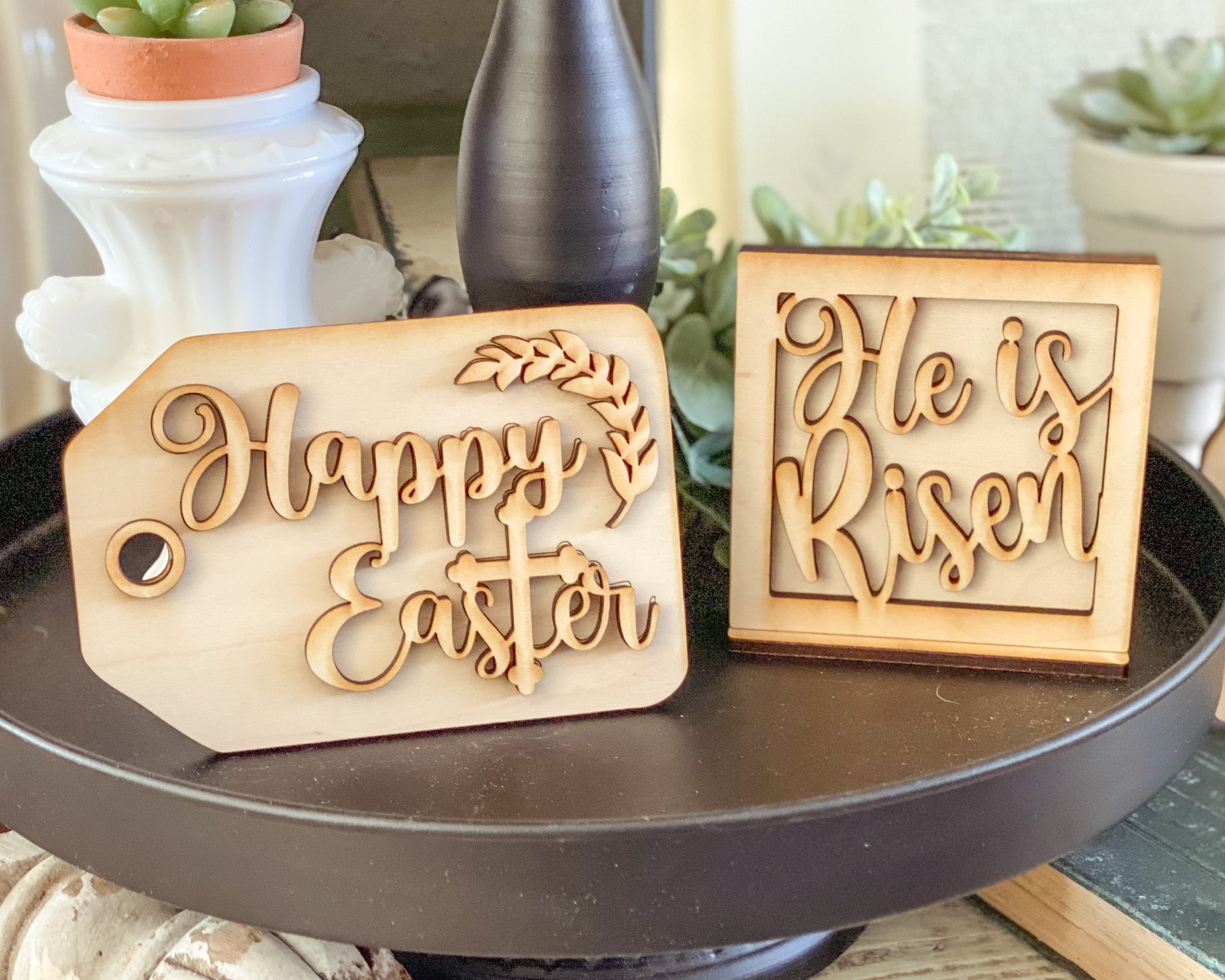 DIY Easter Tiered Tray Set